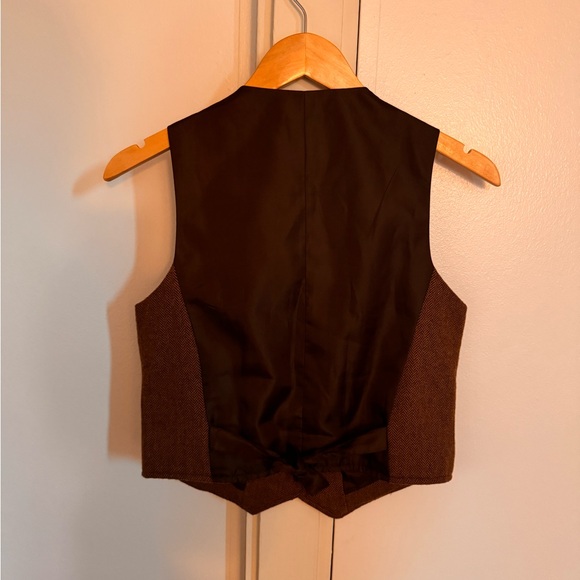 Vintage GAP Brown Vest with Notched Lapel Collar - Picture 2 of 2